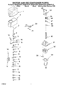 MOTOR AND ICE CONTAINER Diagram and Parts List for GS2SHAXLQ01  Whirlpool Refrigerator