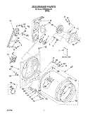 BULKHEAD, LITERATURE Diagram and Parts List for GCEM2990LQ0  Whirlpool Dryer