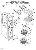 FREEZER LINER PARTS Diagram and Parts List for GC3PHEXNB01  Whirlpool Refrigerator