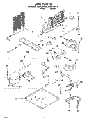UNIT Diagram and Parts List for ET8MTKXKQ02  Whirlpool Refrigerator