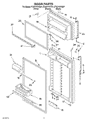 DOOR Diagram and Parts List for ET8CHKXKB01  Whirlpool Refrigerator