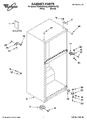 CABINET PARTS Diagram and Parts List for ET8BPKXKT02  Whirlpool Refrigerator