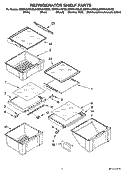 REFRIGERATOR SHELF PARTS Diagram and Parts List for GD5NVAXSL00  Whirlpool Refrigerator
