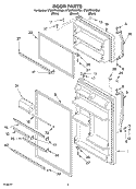 DOOR PARTS Diagram and Parts List for ET8WTKXKT04  Whirlpool Refrigerator