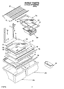 SHELF PARTS, OPTIONAL PARTS Diagram and Parts List for ET1MTEXMQ00  Whirlpool Refrigerator