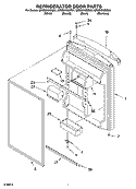 REFRIGERATOR DOOR PARTS Diagram and Parts List for GR9SHKXMS01  Whirlpool Refrigerator
