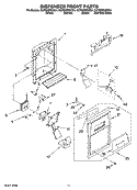 DISPENSER FRONT PARTS Diagram and Parts List for GC5SHEXNQ04  Whirlpool Refrigerator