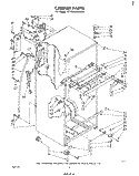 CABINET Diagram and Parts List for ET18XKXMWR1  Whirlpool Refrigerator