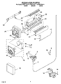 ICE MAKER Diagram and Parts List for ET9FTTXLQ11  Whirlpool Refrigerator