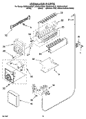 ICEMAKER PARTS, OPTIONAL PARTS (NOT INCLUDED) Diagram and Parts List for GS5SHAXSB01  Whirlpool Refrigerator