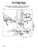 694670 BURNER Diagram and Parts List for LGR7858AW0  Whirlpool Dryer