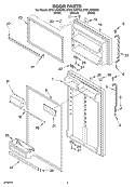 DOOR Diagram and Parts List for ET21LKXHB02  Whirlpool Refrigerator