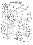 LINER Diagram and Parts List for ET21MMXJW00  Whirlpool Refrigerator