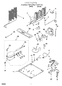 UNIT Diagram and Parts List for ET18PKXGT02  Whirlpool Refrigerator