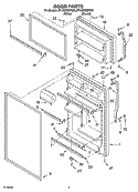 DOOR PARTS Diagram and Parts List for ET1GHMXPQ00  Whirlpool Refrigerator