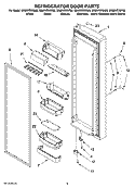 REFRIGERATOR DOOR PARTS Diagram and Parts List for GS6NVEXSB00  Whirlpool Refrigerator
