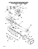 MOTOR AND ICE CONTAINER Diagram and Parts List for GD5SHGXKB01  Whirlpool Refrigerator