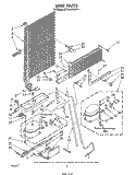 UNIT Diagram and Parts List for ET18VKXRWR1  Whirlpool Refrigerator
