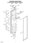 FREEZER DOOR Diagram and Parts List for GD5NHGXKT01  Whirlpool Refrigerator