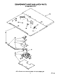 COMPONENT SHELF AND LATCH Diagram and Parts List for KEBS276XBL0  KitchenAid Wall Oven