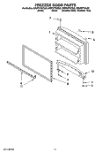 FREEZER DOOR PARTS Diagram and Parts List for GR9FHTXVQ00  Whirlpool Refrigerator