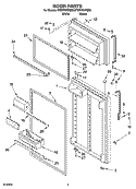 DOOR PARTS Diagram and Parts List for ET8MHEXRB00  Whirlpool Refrigerator