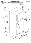 CABINET PARTS Diagram and Parts List for ET1CHMXKB04  Whirlpool Refrigerator