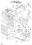 LINER Diagram and Parts List for ET18JKXDN03  Whirlpool Refrigerator