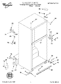 CABINET Diagram and Parts List for ET21GKXGN01  Whirlpool Refrigerator