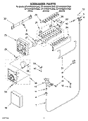 ICEMAKER Diagram and Parts List for ET4WSMYKT00  Whirlpool Refrigerator