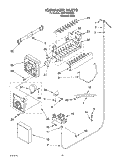 ICEMAKER Diagram and Parts List for GD5THGXKS00  Whirlpool Refrigerator