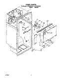 LINER Diagram and Parts List for ET18DKXWW00  Whirlpool Refrigerator