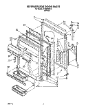 REFRIGERATOR DOOR Diagram and Parts List for ET18DKXXN10  Whirlpool Refrigerator