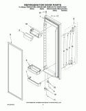REFRIGERATOR DOOR PARTS Diagram and Parts List for GD5RVAXVB03  Whirlpool Refrigerator
