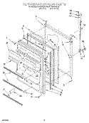 REFRIGERATOR DOOR, LIT/OPTIONAL Diagram and Parts List for ET20ZKXBW00  Whirlpool Refrigerator