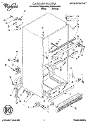 CABINET Diagram and Parts List for ET20NKXAN05  Whirlpool Refrigerator