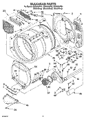 BULKHEAD PARTS Diagram and Parts List for  Whirlpool Dryer