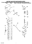 MOTOR AND ICE CONTAINER PARTS Diagram and Parts List for GD5NVAXSL00  Whirlpool Refrigerator