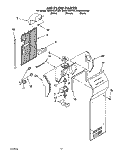 AIR FLOW Diagram and Parts List for GD5SHGXKB01  Whirlpool Refrigerator