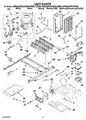 UNIT PARTS Diagram and Parts List for GD5NVAXSL00  Whirlpool Refrigerator
