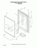 REFRIGERATOR DOOR PARTS Diagram and Parts List for GB2SHDXTS03  Whirlpool Refrigerator