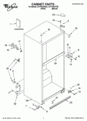 CABINET PARTS Diagram and Parts List for ET1PHKXPT07  Whirlpool Refrigerator