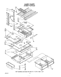 SHELF Diagram and Parts List for ET18GKXSW03  Whirlpool Refrigerator