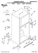 CABINET PARTS Diagram and Parts List for GR2SHKXMT01  Whirlpool Refrigerator