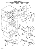 LINER PARTS Diagram and Parts List for ET4WSKXKQ06  Whirlpool Refrigerator