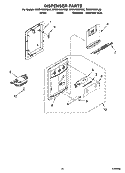 DISPENSER PARTS, OPTIONAL PARTS Diagram and Parts List for GR2SHWXPL02  Whirlpool Refrigerator