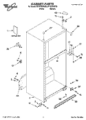 CABINET PARTS Diagram and Parts List for ET1FTEXSQ00  Whirlpool Refrigerator