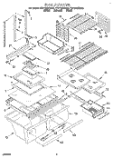 SHELF Diagram and Parts List for ET21DMXDW00  Whirlpool Refrigerator