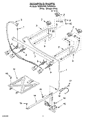 MANIFOLD Diagram and Parts List for TGP325KW0  Estate Range