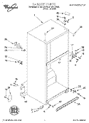 CABINET Diagram and Parts List for ET18GKXFW00  Whirlpool Refrigerator